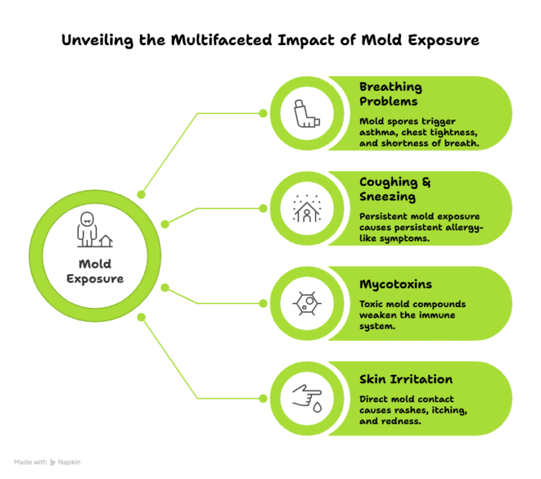 Common Health Hazards from Mold Exposure Infographic