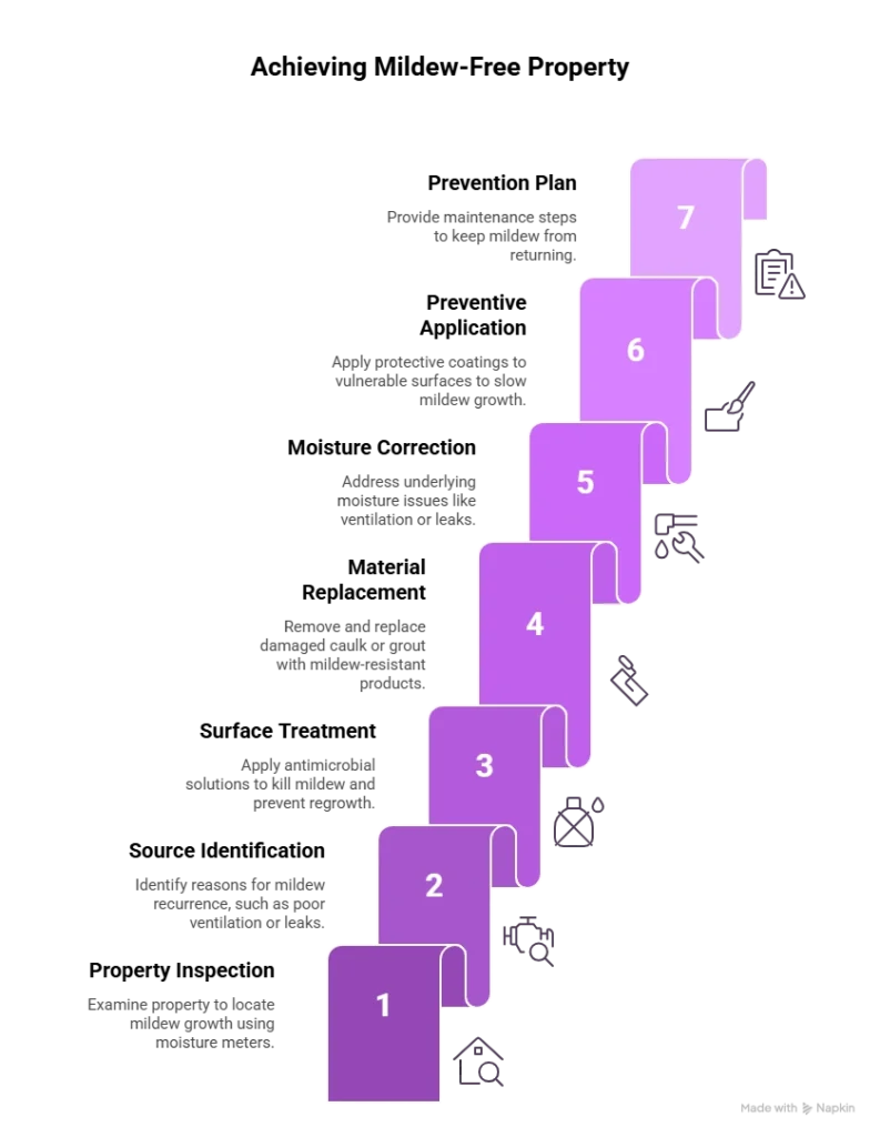 infographic Our Mildew Removal Process