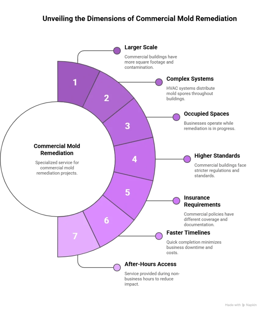 infographic Commercial mold remediation